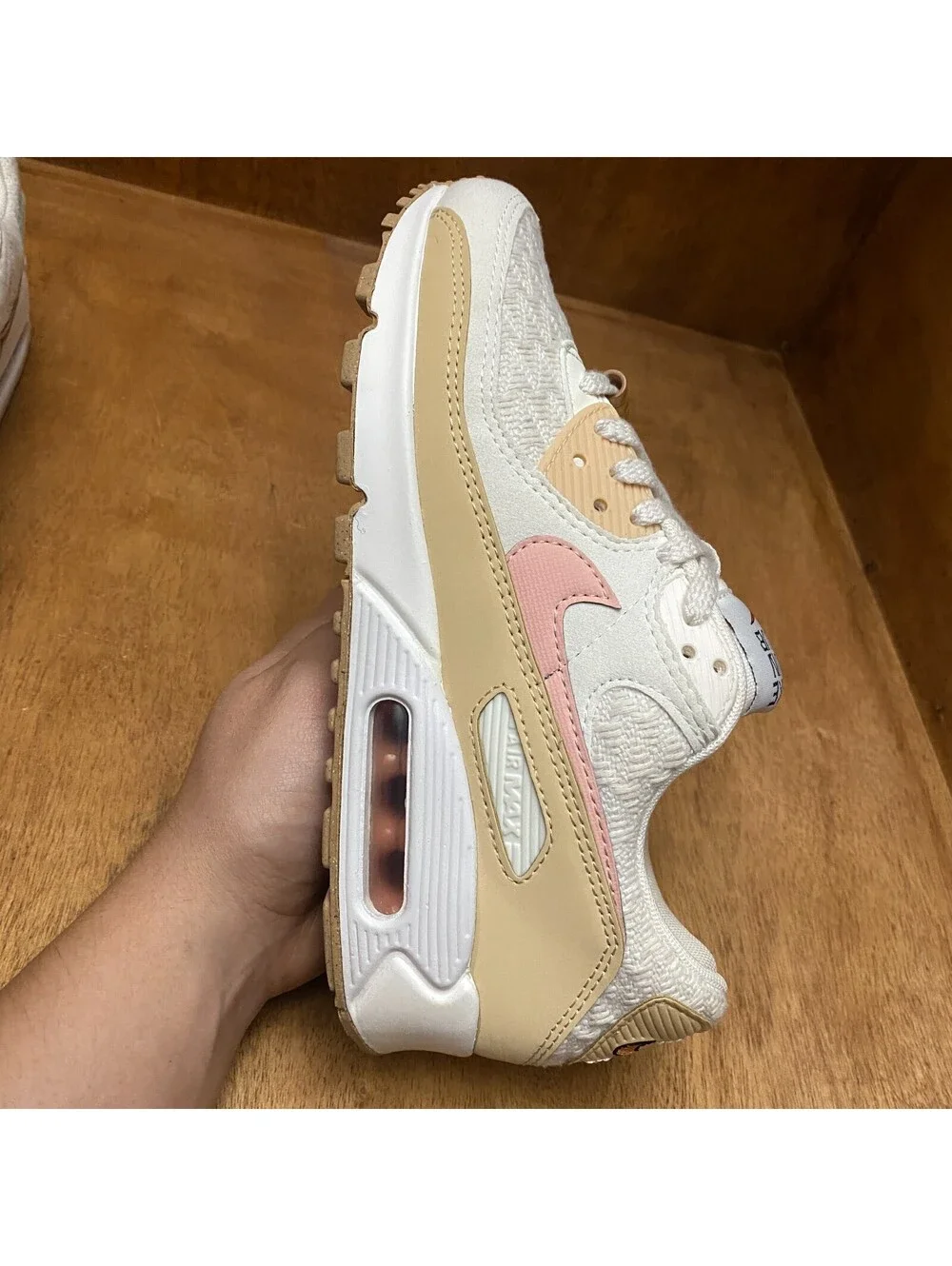 Nike Air Max 90 SE Shoes Womens Size 7 Sun Club Sail Arctic Orange DJ9997-101